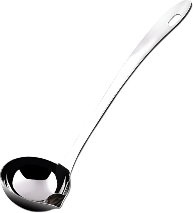 Kitchen Spoon - Multifunctional Stainless Steel Ladle with Long Handle, Perfect for Separating Fat, Perfect for Home Cooking and Serving Delicious Meals